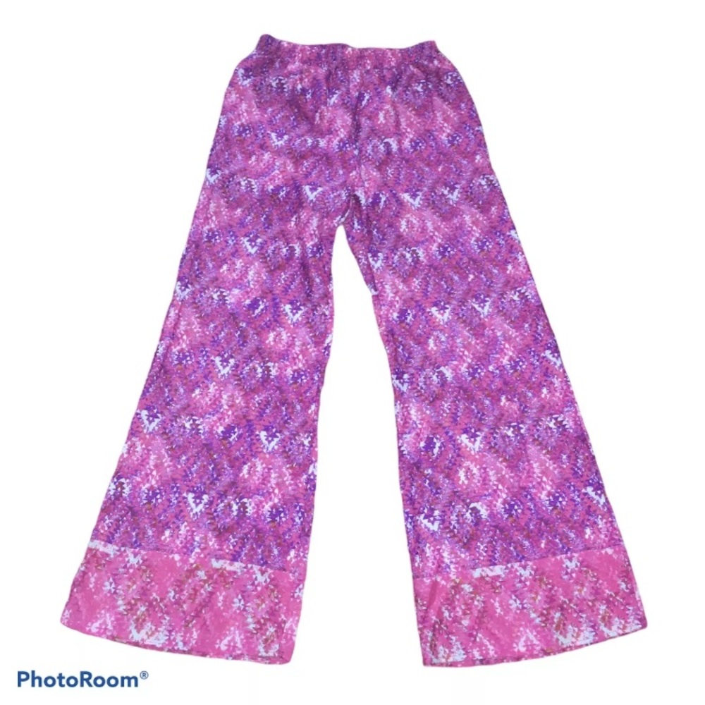 NWT Confetti Women’s multi Confetti Print Wide Leg elastic Waist Pant, Size S.